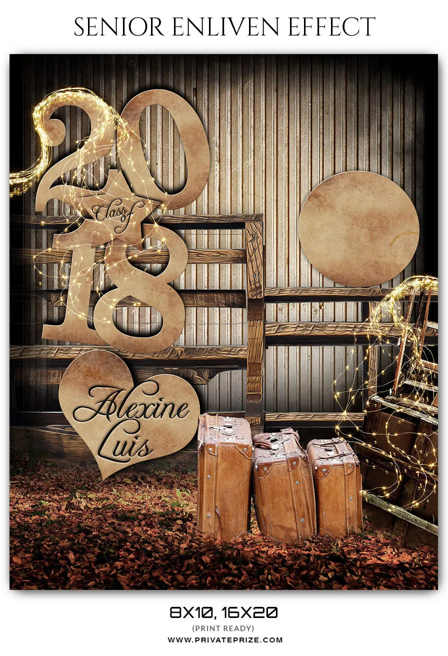 Alexine Luis Senior Enliven Effect Photography Photoshop Template