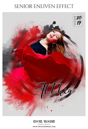 Althia - Senior Enliven Effect Photography Template