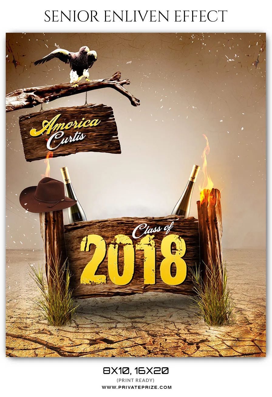 Amorica Curtis Senior Enliven Effect Photoshop Template
