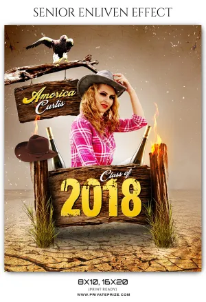 Amorica Curtis Senior Enliven Effect Photoshop Template