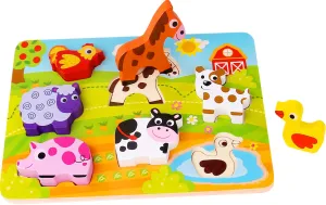 Wooden Animals Puzzle - 8 Piece Chunky Farm